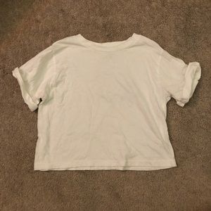 White cropped T-shirt